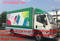 FOTON kangrui 4*2 LHD/RHD mobile digital billboard LED advertising vehicle for sale,  Customized LED truck for OPPO