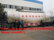 2020s new best price 3 axles 50cbm-90cbm powder material transport semitrailer for sale, bulk cement powder trailer
