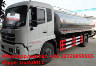high quality Dongfeng tianjin 4*2 LHD12m3 fresh milk tank truck for sale, factory sale best price foodgrade milk truck