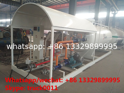 2021s customized 8m3 4tons mobile skid lpg tank for sale,cheapest price skid lpg tank plant with single digital scale