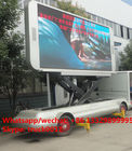 new designed up-straight outdoor mobile LED advertising billboard semitrailer, best price mobile P4/P5/P6 LED trailer