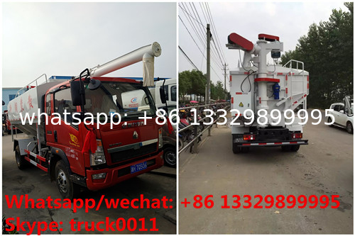 Factory sale SINO TRUK HOWO LHD 12m3 farm-oriented animal feed truck, best price HOWO livestock and bulk feed vehicle