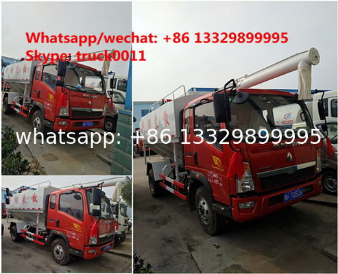 Factory sale SINO TRUK HOWO LHD 12m3 farm-oriented animal feed truck, best price HOWO livestock and bulk feed vehicle