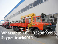 factory sale best price dongfeng 6*4 LHD 8-12tons truck with crane, hot sale dongfeng 210hp diesel truck mounted crane