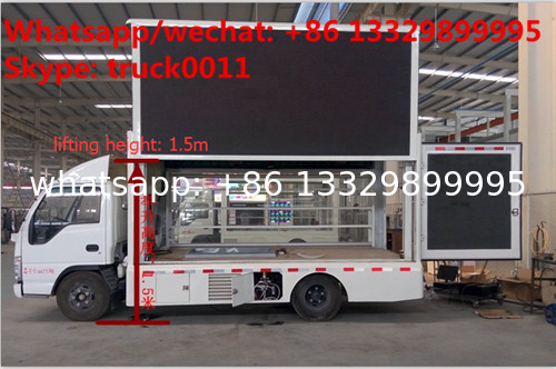 Dongfeng 4*2 LHD mobile digital billboard LED advertising vehicle for sale,factory sale cheapest 130hp diesel LED truck