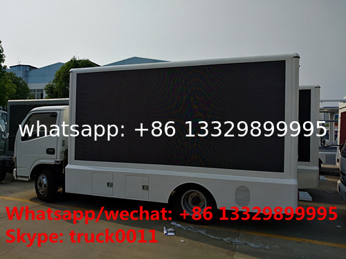 Dongfeng 4*2 LHD mobile digital billboard LED advertising vehicle for sale,factory sale cheapest 130hp diesel LED truck
