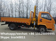 China best price T-KING 4*2 2.5Tons cargo truck with crane for sale, factory direct sale price dump ttruck mounted crane