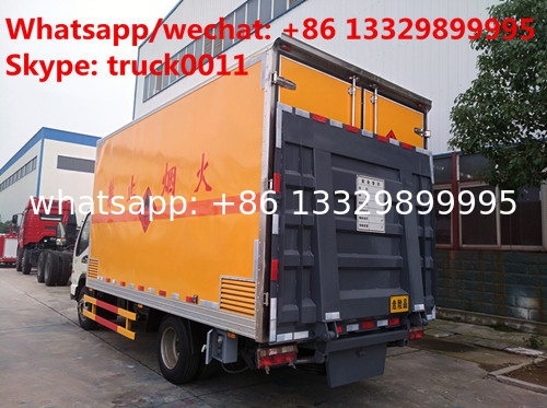 JAC 4*2 LHD 5tons domestic gas canister transported van truck for sale, best price JAC inflammable gas transport vehicle