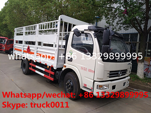 LHD/RHD stake van truck for transporting gas cylinders for sale, hot sale best price dongfeng gas canister van truck