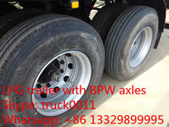 China 3 BPW axles 50m3 road transported lpg gas trailer for sale, hot sale best price CLW Brand bulk lpg gas smitrailer
