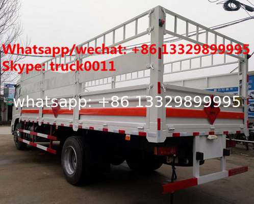 dongfeng tianjin 170hp/190hp gas canisters transporting vehicle for sale, best price stake van truck for gas cylinders