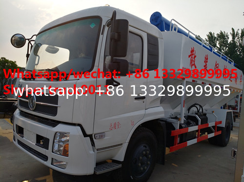 best price 20m3 hydraulic poultry feed truck for sale, factory sale dongfeng LHD/RHD 10tons hydraulic feed pellet truck