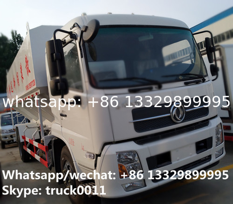 best price 20m3 hydraulic poultry feed truck for sale, factory sale dongfeng LHD/RHD 10tons hydraulic feed pellet truck