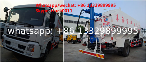 best price 20m3 hydraulic poultry feed truck for sale, factory sale dongfeng LHD/RHD 10tons hydraulic feed pellet truck