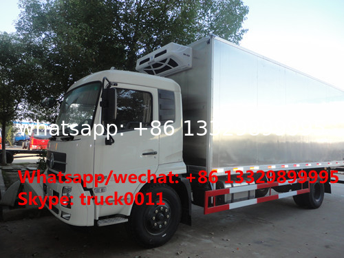 hot sale dongfeng 4*2 LHD/RHD stainless steel refrigerated truck, factory best price stainless steel cold  room truck