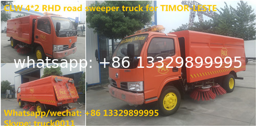 factory sale best price RHD road sweeping vehicle manufacturer in China,good price CLW brand 4*2 RHD street sweeper