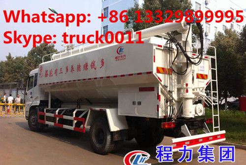 Euro 3 dongfeng tianjin  170hp livestock and poultry transportation feed tank truck, farm-oriented feed truck