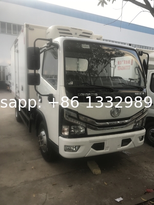 Factory direct sale 3T refrigerator truck new dongfeng brand 4*4 diesel engine refrigerated van truck for Africa