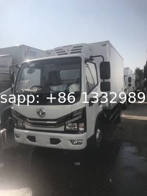 Factory direct sale 3T refrigerator truck new dongfeng brand 4*4 diesel engine refrigerated van truck for Africa