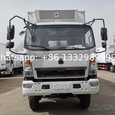 Low Maintenance and high quality Cold Room Storage Vehicle HOWO 4*4 5tons 7tons refrigerated van truck for East Africa