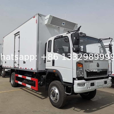 Low Maintenance and high quality Cold Room Storage Vehicle HOWO 4*4 5tons 7tons refrigerated van truck for East Africa