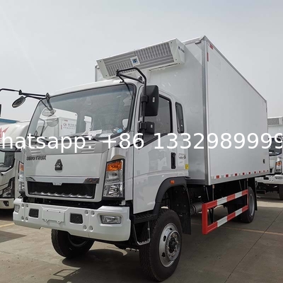 Low Maintenance and high quality Cold Room Storage Vehicle HOWO 4*4 5tons 7tons refrigerated van truck for East Africa