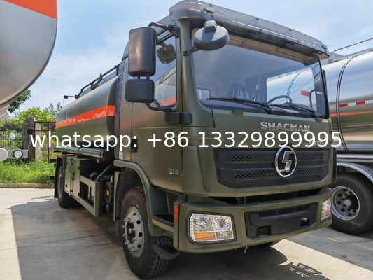 good quality and best price SHACMAN 14cbm mobile fuel bowser truck fuel delivery truck stainess steel for sale