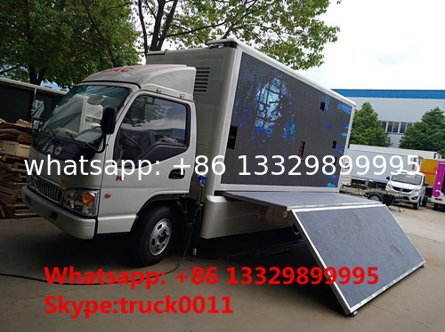 China famous JAC brand 4*2 P6 outdoor mobile LED advertising truck for sale, hot sale JAC P6 LED billboard vehicle