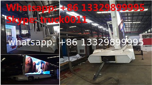 Factory sale mobile up-straight LED billboard advertising semitrailer, outdoor mobile LED displays billboard vehicle