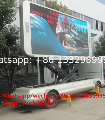 Factory sale mobile up-straight LED billboard advertising semitrailer, outdoor mobile LED displays billboard vehicle