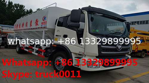 new cheapest FOTON poultry feed truck for sale, factory sale best price FOTON 8-12tons farm-oriented feed pellet truck