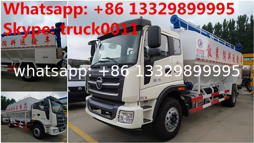 new cheapest FOTON poultry feed truck for sale, factory sale best price FOTON 8-12tons farm-oriented feed pellet truck