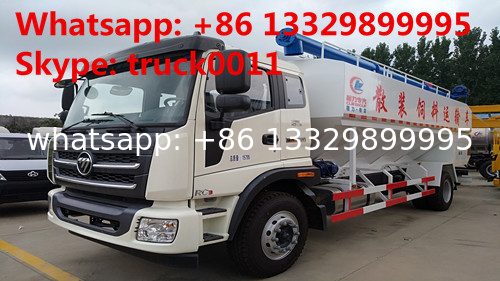 new cheapest FOTON poultry feed truck for sale, factory sale best price FOTON 8-12tons farm-oriented feed pellet truck