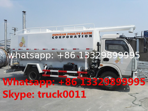 customized farm-oriented poultry feed truck with hydraulic discharging for sale, factory sale hydraulic 12m3 feed truck