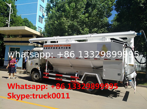 customized farm-oriented poultry feed truck with hydraulic discharging for sale, factory sale hydraulic 12m3 feed truck