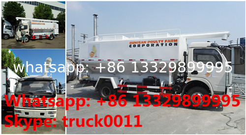 new hydraulic discharging poultry feed truck for Asian market, HOT SALE! farm-oriented feed container vehicle