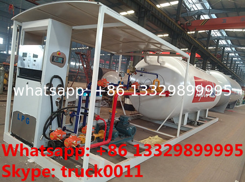 bottom price 10,000Liters skid lpg gas station for filling taxi, factory sale 10m3 skid lpg tank witjh lpg dispenser