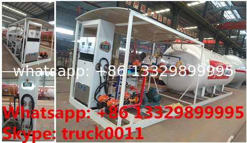 bottom price 10,000Liters skid lpg gas station for filling taxi, factory sale 10m3 skid lpg tank witjh lpg dispenser