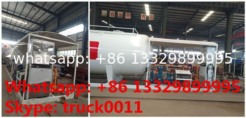 Bottom price 50m3 skid lpg gas refilling station for cars and taxi, factory sale mobile skid lpg tank with lpg dispenser