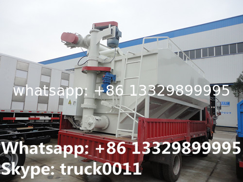 factory selling 12m3 animal feed tank mounted on cargo truck, HOT SALE! 5-6tons bulk poultry feed tank mounted on truck