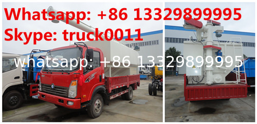 factory selling 12m3 animal feed tank mounted on cargo truck, HOT SALE! 5-6tons bulk poultry feed tank mounted on truck