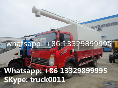 factory selling 12m3 animal feed tank mounted on cargo truck, HOT SALE! 5-6tons bulk poultry feed tank mounted on truck