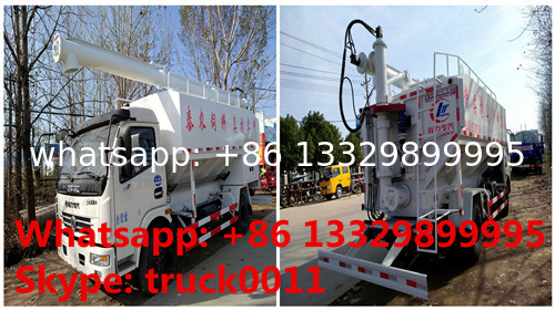 new Dongfeng Euro 3 5-7tons livestock poultry feed truck for sale, factory sale best price 12m3 bulk feed truck