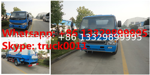 bottom price 120HP 4x2 HFC JAC 4*2 LHD 6000 liter water truck, wholesale bottom price JAC brand 5m3-6m3 cistern truck