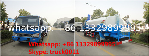 bottom price 120HP 4x2 HFC JAC 4*2 LHD 6000 liter water truck, wholesale bottom price JAC brand 5m3-6m3 cistern truck