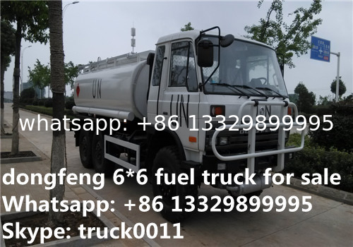 Factory sale Bottom price dongfeng 6x6 fuel truck tanker for sale, HOT SALE! UN customized dongfeng 6*6 LHD fuel dispens