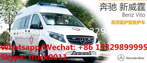 high quality new BENZ 4*2 gasoline Emergence ambulance Vehicles, 2017s best seller gasoline ICU ambulance for sale