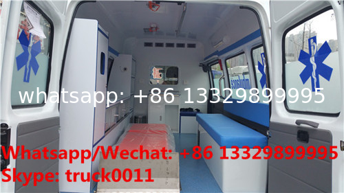 High quality FORD TRANSIT  longer gasoline emergency ambulance for sale, HOT SALE! Cheapest price FORD ICU ambulance car