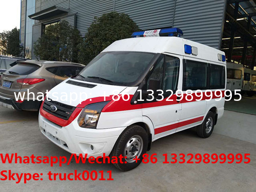 wholesale low price FORD TRANSIT  XINSHIDAI shorter diesel transporting ambulance vehicle for sale,transfer ambulance