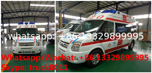 Factory sale high quality and competitive price FORD TRANSIT V348 high top ICU emergency ambulance vehicle for sale